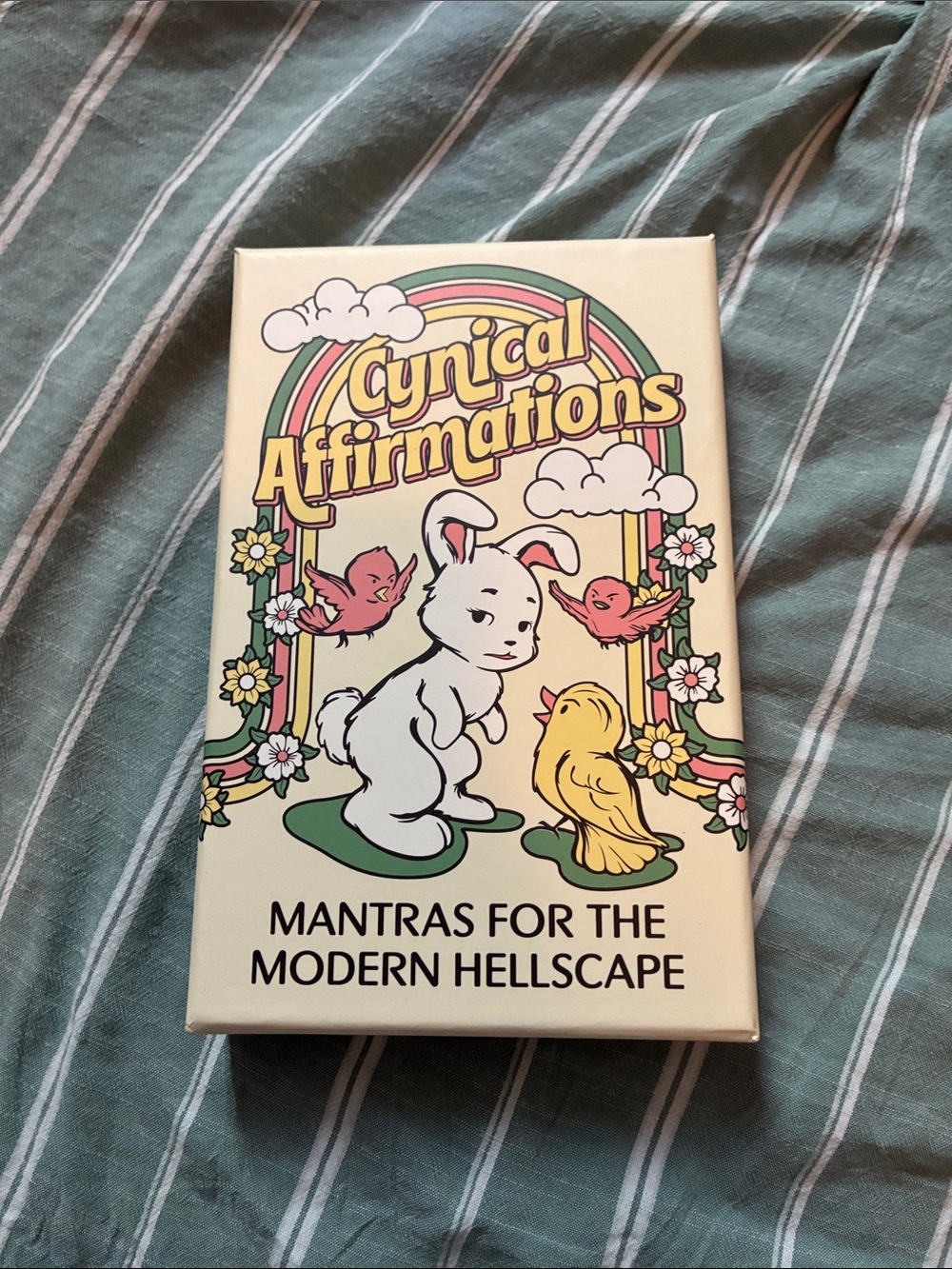 Cynical Affirmations Card Deck with Stand - Funny Quirky Gift